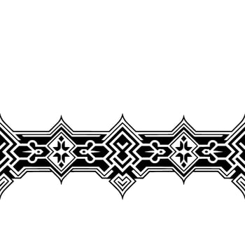 Black White Geometric Border , Abstract Pattern vector