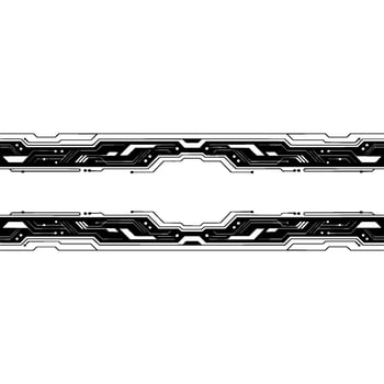 Futuristic Circuit Board Element on Grayscale Background vector
