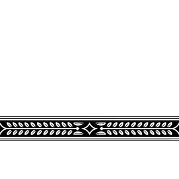 Elegant Black and White Leaf Border , Minimalist and Decorative vector