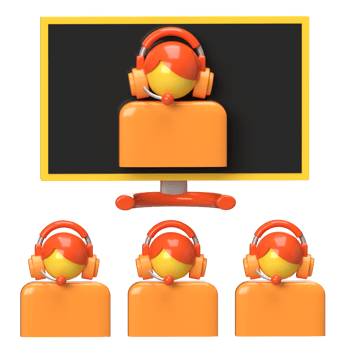 Conference with Team, 3D Communication Icon png