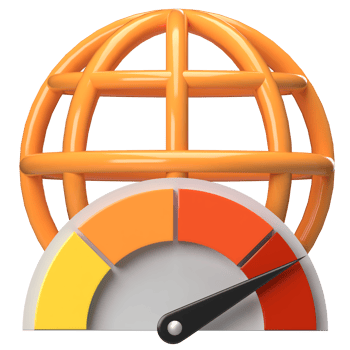 Internet Speed and Globe Gauge, 3D Render png