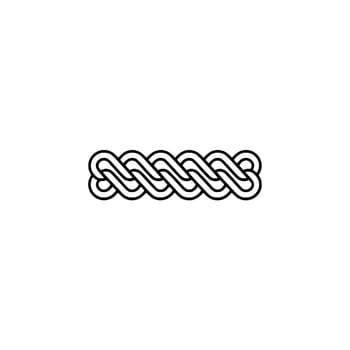 Minimalist Braided Line Art on White Background vector