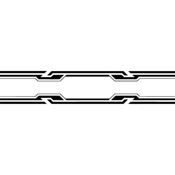 Tech Stripe Geometric Black Lines on White, Minimalist vector