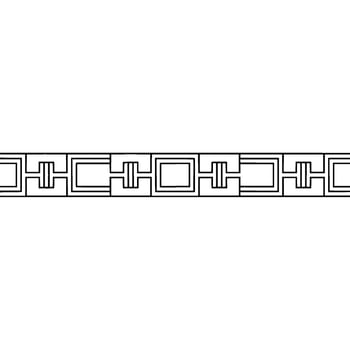 Geometric Black Border on White Background, Elegant vector