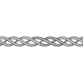 Braided Rope Border Elegant Element vector