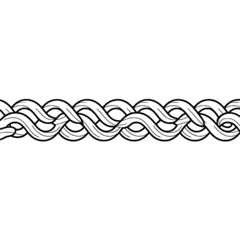 Braided Border Elegant Black and White Pattern vector