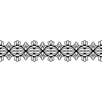 Elegant Black Lace Border on Cream Background vector