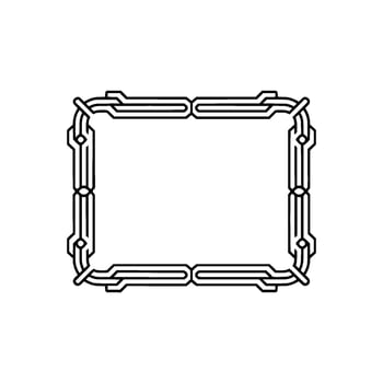 Geometric Frame, Minimalist Black White Element vector