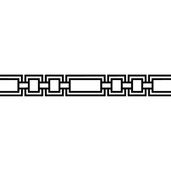 Geometric Chain Pattern in Black on White Background vector