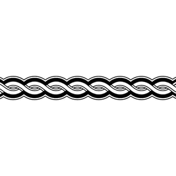 Elegant Black and White Woven Pattern Border vector