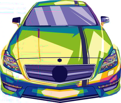 sport car wpap art vector
