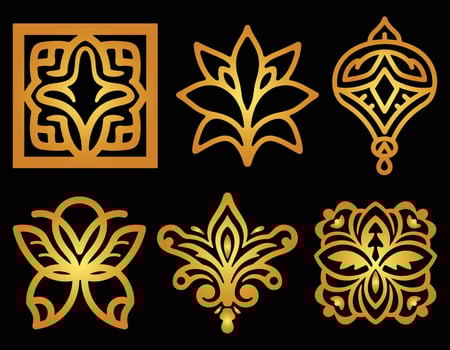 Elegant Luxury floral ornament Patterns Design vector