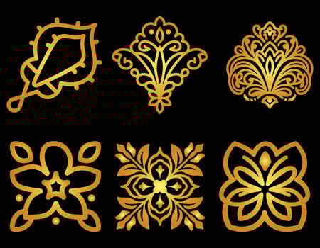 Elegant Luxury emblem ornament Patterns Design vector