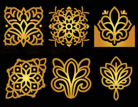 Elegant Luxury wax seal ornamen Design vector