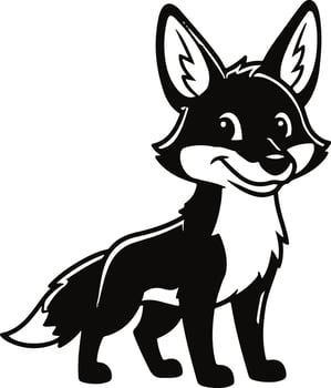 Cartoon coyote illustration vector