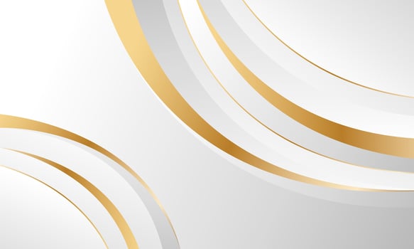 Abstract white and gold luxury background with elegant curved shapes and lines. Modern wallpaper vector
