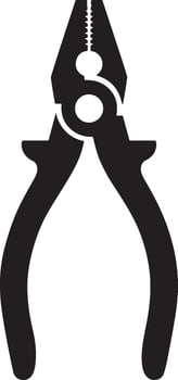 Simple pliers silhouette icon design. vector