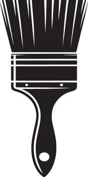 Paint brush silhouette icon design element. vector