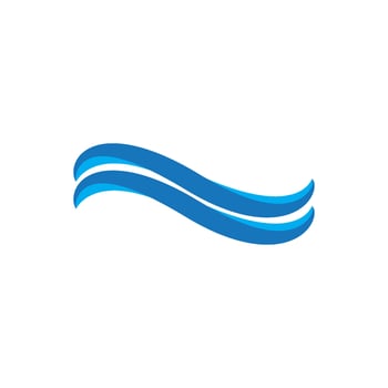 Water wave Logo design vector