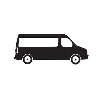 Van Icon for Delivery, Travel, and Logistic Applications vector