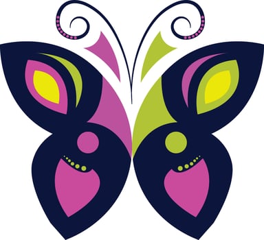 Creative Butterfly Shaped T Shirt Design Idea With Artistic Style And Unique Concept vector