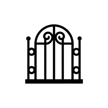 Gate Iron Icon vector