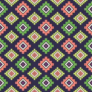 Tribal seamless pattern. Aztec diamond geometric background. Can be used in textile design, web design for making of clothes, accessories, decorative paper, wrapping vector