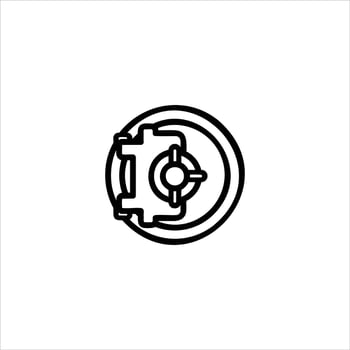 Bank Vault Door Outline Symbol vector
