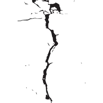 Black Crack and Broken Line on White Background - -13 vector