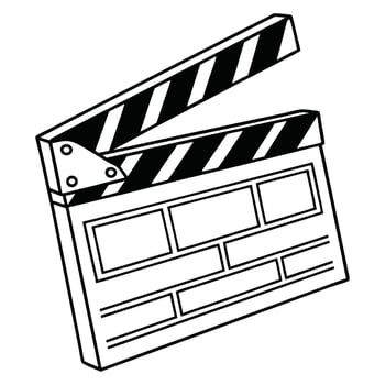Classic filmmaking clapperboard movie production vector