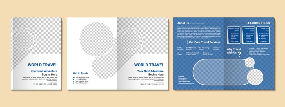 Travel Agency Modern Brochure Design vector
