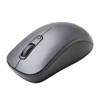 Wireless gray computer mouse isolated on transparent background, sleek design png