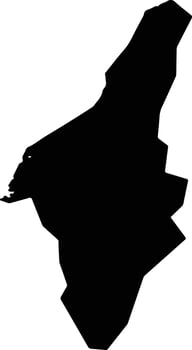 Kota Belud Malaysia silhouette map vector