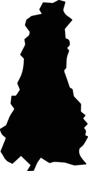 Kota Magelang Indonesia silhouette map vector