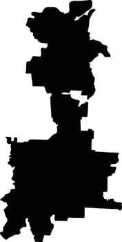 Kota Medan Indonesia silhouette map vector