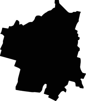 Kota Probolinggo Indonesia silhouette map vector