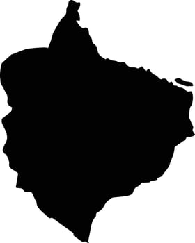 Krakor Cambodia silhouette map vector