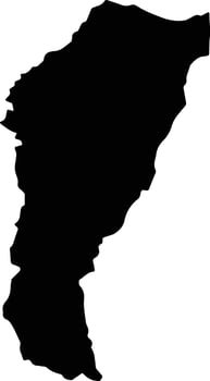 Kralanh Cambodia silhouette map vector