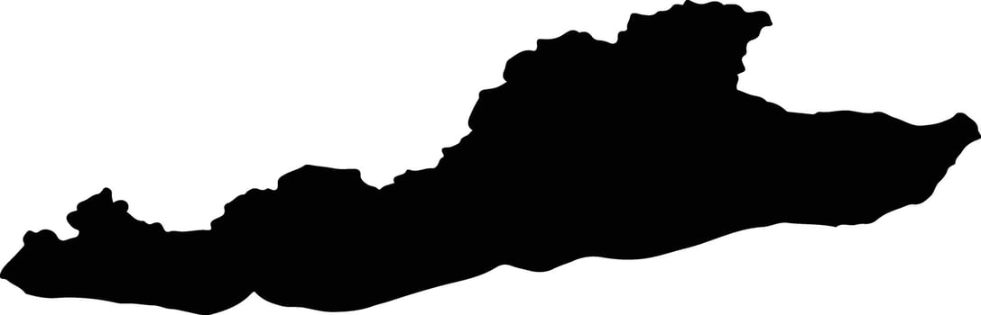 Kyrinsky District Russia silhouette map vector