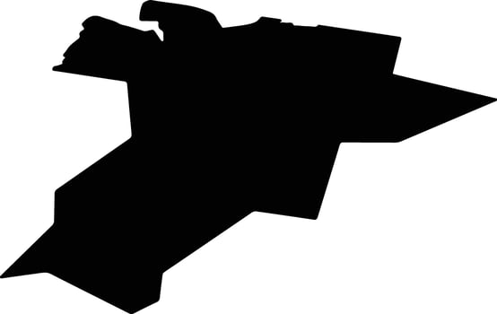 Kyzylzharskiy Kazakhstan silhouette map vector