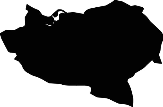 La Isabela Dominican Republic silhouette map vector