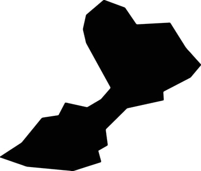 La Magdalena Tlatlauquitepec Mexico silhouette map vector