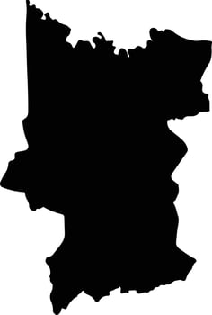 Lam Thamenchai Thailand silhouette map vector