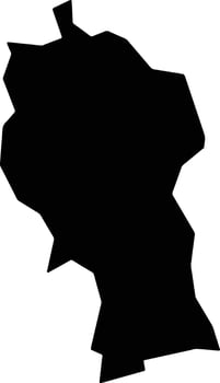 Landero y Coss Mexico silhouette map vector