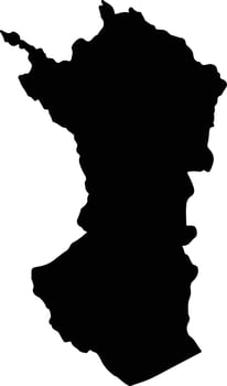Laplae Thailand silhouette map vector