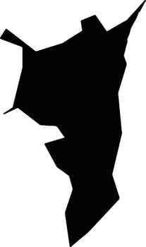 Larnaka Cyprus silhouette map vector