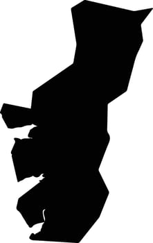 Larut dan Matang Malaysia silhouette map vector