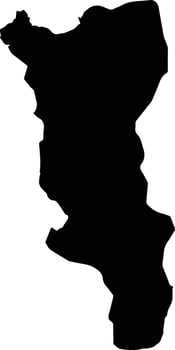 Lawas Malaysia silhouette map vector