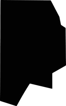Leflore United States silhouette map vector