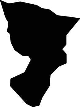 Leith Hall Jamaica silhouette map vector